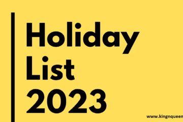 2023 Gazetted Calendar Holiday List