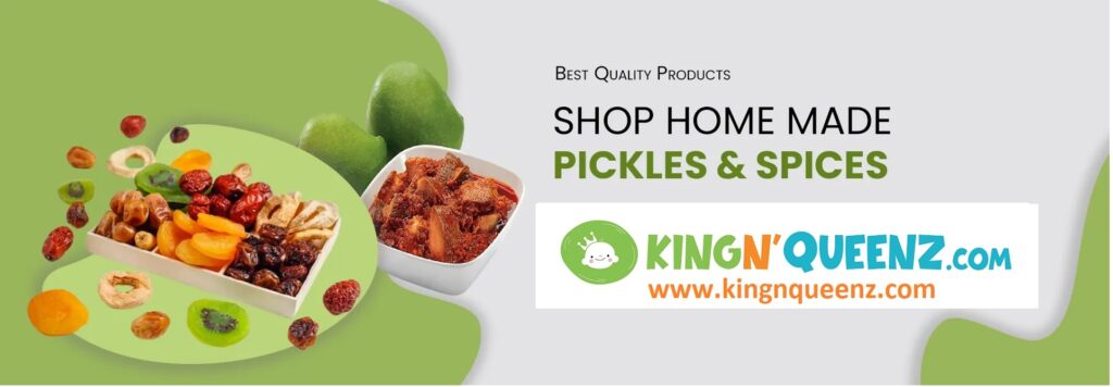 Buy online homemade pickles achaar from Kerala kingnqueenz.com