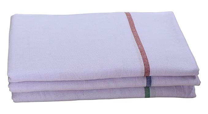 Keral white thorth cotton bath towels online